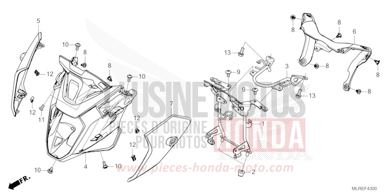 OBERER WINDLAUF von Hornet 500 GRAPHITE BLACK (NHB01) von 2026